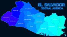 El Salvador Departments Map Mapa Departamentos El Salvador.png