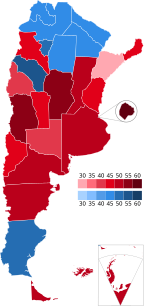 Elecciones presidenciales de Argentina 1983 (porcentaje por provincia).svg