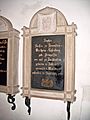 Epitaph Fürstin Sophie geb. von und zu Liechtenstein, 2. Gattin des Fürsten Karl Heinrich