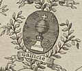 Escudo do reino de Galicia no Atlas Historique de Henri Abraham Chatelain, 1720.