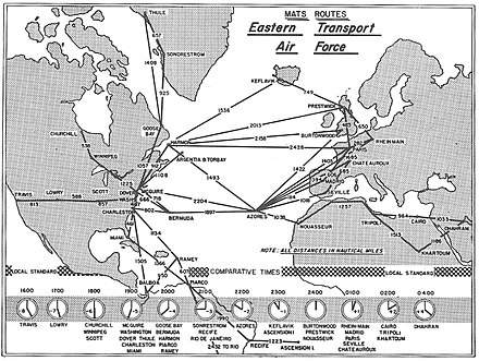 Routes of the Eastern Transport Air Force, 1964
