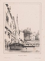 Eugène Lepoittevin, Barca da pesca in un porto fiammingo, 1832–1840, Rijksmuseum