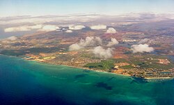 Aerial photo of the ʻEwa Beach area of Oʻahu