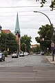 Dresden. Blick vom Fetscherplatz in die Borsbergstraße stadtauswärts.