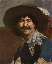 Filippo Colarossi pose en cavalier pour l'artiste finlandaise Helene Schjerfbeck (1862-1946)