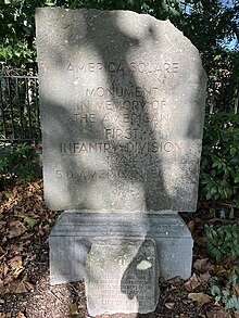 Stone commemorating the liberation of Eupen, Belgium by the 1st Infantry Division. First Infantry Division Memorial.jpg