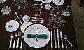 Formal place setting for 8 çeşit servis