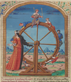 Fortuna with her wheel (astro. symbol )