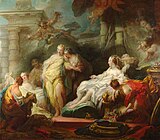 Jean-Honoré Fragonard, Psyche showing her Sisters her Gifts from Cupid, 1753