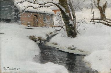 Norsk vinterlandskap 1890.