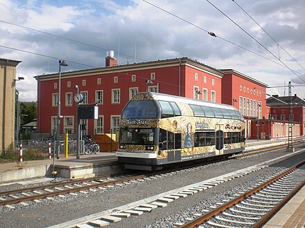 DWE railbus at Dessau main station