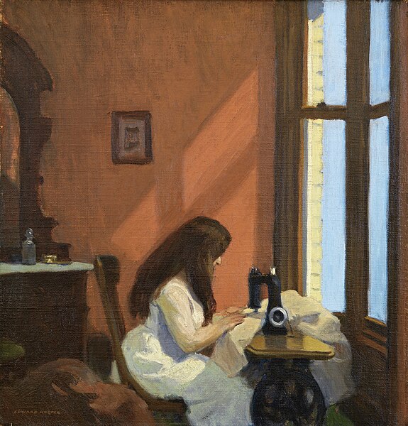 File:Girl at a Sewing Machine - 1921 - Hopper.jpg