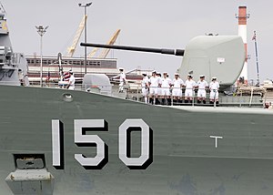 Sailors on board HMAS Anzac (FFH-150)