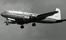 Handley Page Hermes 4 of Silver City Airways in 1962 HP.81 Hermes 4A G-ALDI S.City RWY 12.08.62 edited-2.jpg