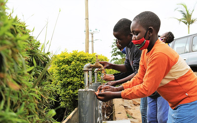 File:Hand Hygiene becomes an Imperative for kids in rural Cameroon.jpg