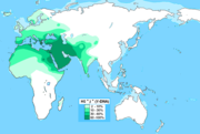 在阿拉伯人、歐洲人、印度人、伊朗人、維吾爾族人口中分布顯著的Y染色体J单倍群