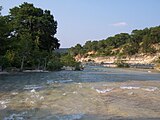 The Texas Hill Country as seen from an area of the Blanco River