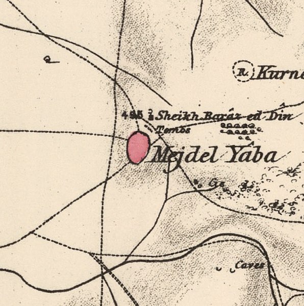 File:Historical map series for the area of Majdal Yaba (1870s).jpg