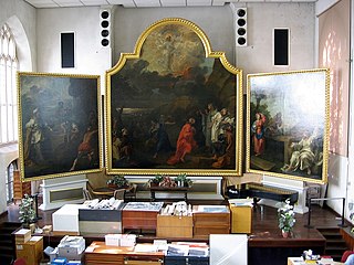 <i>Sealing the Tomb</i> Triptych painting by William Hogarth (1755)