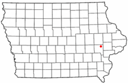 Location of Solon in the state of Iowa