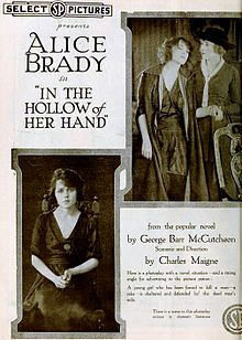 contemporary advert In the Hollow of Her Hand (1918) - 1.jpg