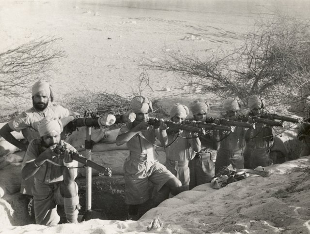 Indian soldiers at a shore post in Berbera, August 1940.