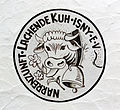 Zunftstube der Narrenzunft Lachende Kuh Isny, Logo als Wandgemälde