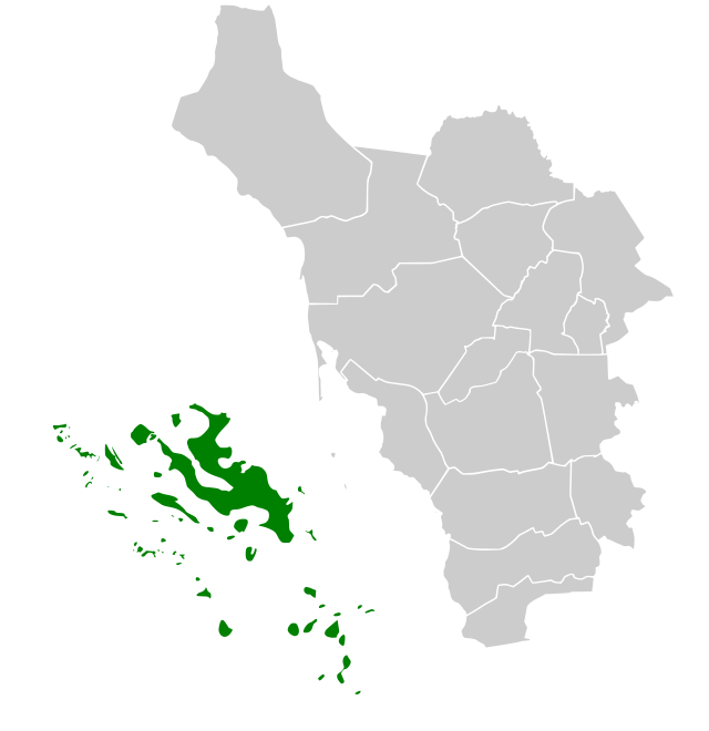 صورة لخريطة محافظة فرسان نسبةً لمنطقة جازان
