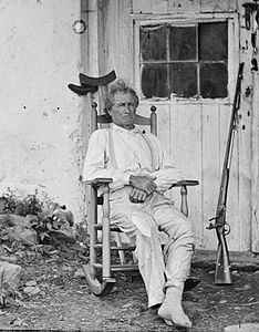 John Burns, veteran of the War of 1812, and a hero of the Battle of Gettysburg, 1863