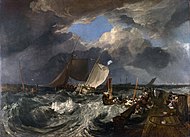 Calais Pier, 1801, eoulivadur war lien, National Gallery