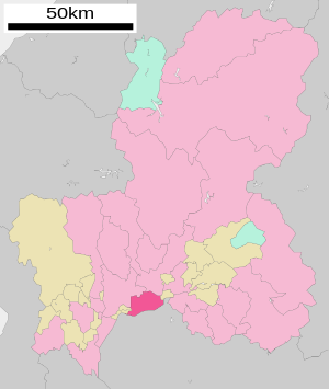 Location of Kakamigaharas in the prefecture