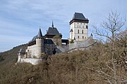 Karlštejn, pohled od východu.