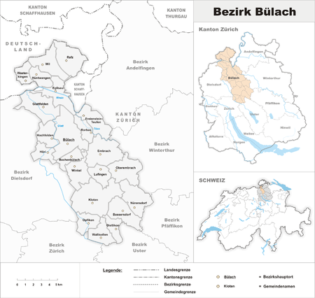 Karte Bezirk Bülach 2007