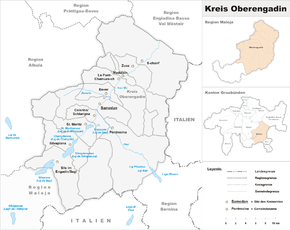 Map of Upper Engadin