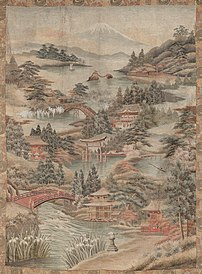 Composition imaginaire en soie du Japon de l'ère Meiji (collection de Nasser David Khalili). (définition réelle 10 485 × 14 223)