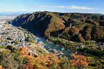 Thumbnail for File:Kiso River from Sarubami Castle 2010-11-23.jpg