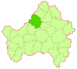 Location of Kletnyansky District in Bryansk Oblast