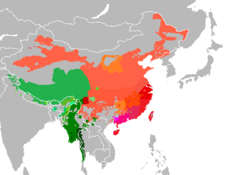 Persebaran rumpun bahasa Sino-Tibet