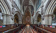 The cathedral's Choir, built around 1200 Lichfield Cathedral Choir 1, Staffordshire, UK - Diliff.jpg