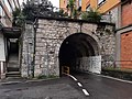 L'ingresso di una galleria tranviaria in via Martinoli