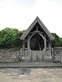 The lychgate entrance to Osney Cemetery off Mill Street to the east.