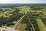 Aerial view of M-231 looking north