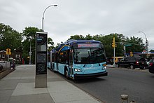 Q44 SBS bus heading toward the Bronx through Kew Gardens Hills.