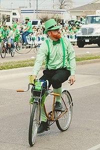 Man in Leprechaun Outfit on St Patrick's Day
