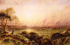 Manchester från Kersal Moor William Wylde (1857).jpg