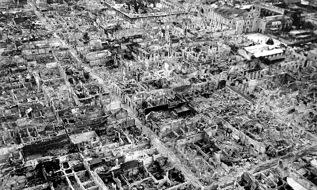 Destruction of the Walled City (Intramuros), 1945