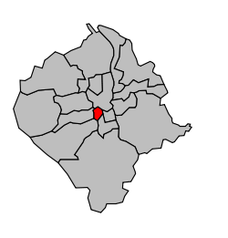 Kanton na mapě arrondissementu Bordeaux
