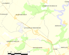 Poziția localității La Chapelle-Vendômoise