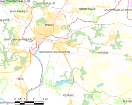 Mapa obce Saint-Nicolas-de-Redon