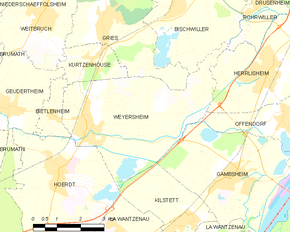 Poziția localității Weyersheim